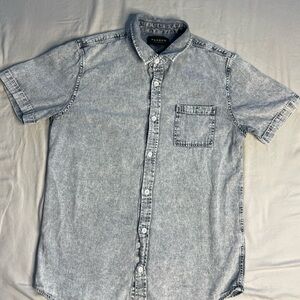 3/$15 PacSun Men's Light Blue/Gray Denim Shirt Size Medium